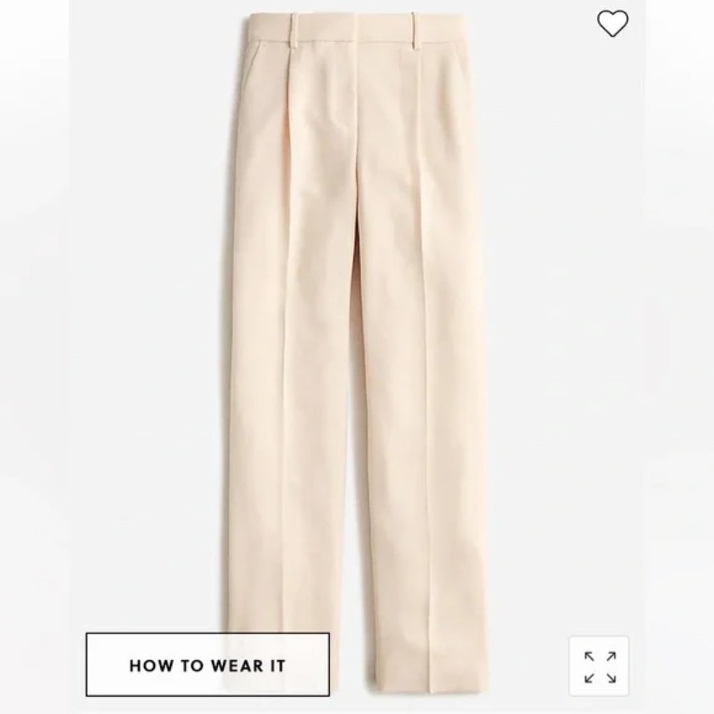 J. Crew Ivory Tailored Trousers 4